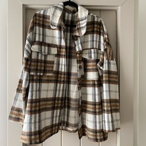 Oversized flannel jacket